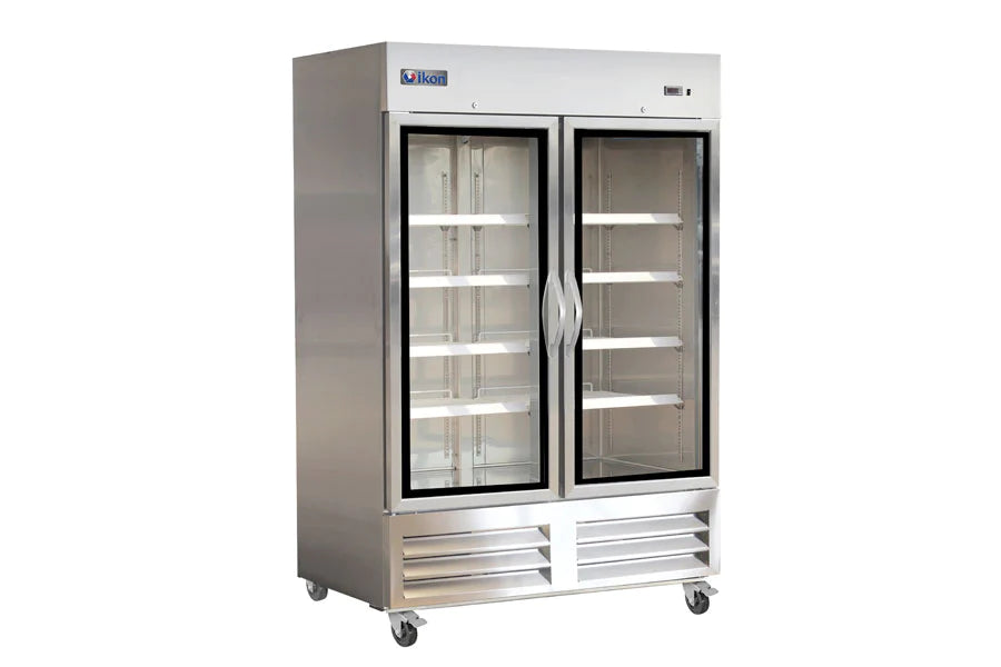 Ikon IB54FG - 54" Wide 2 Glass Door Bottom Mount Reach-In Freezer