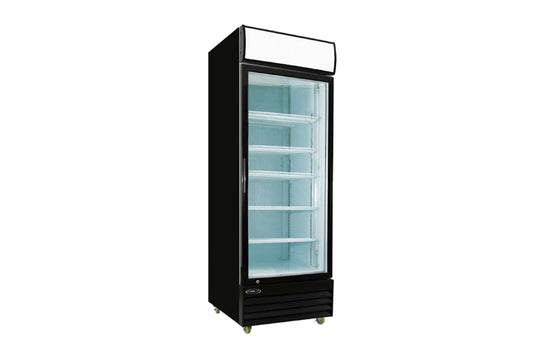 Kool-It KGM-23 - 28" Wide - 1 Swing Door Black Merchandiser Refrigerator