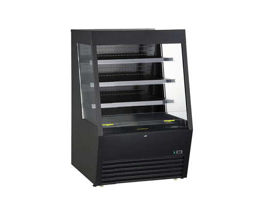 Kool-It KOM-48XBK - 48" Wide - Black Open Display Case