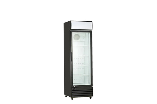 Kool-It KGM-13 - 23" Wide - 1 Swing Door Black Merchandiser Refrigerator