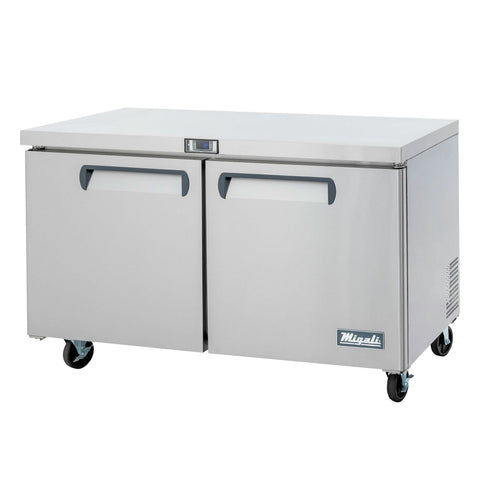 Migali C-U60R-HC 60 1/5" w/ Undercounter Refrigerator w/ 2 Sections & 2 Doors, 115v