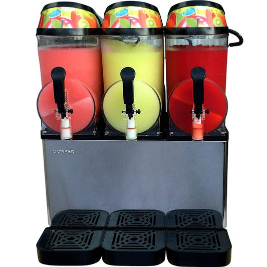 Donper XC336, Triple 3.2 Gallon Frozen Slushy & Granita Beverage Machine