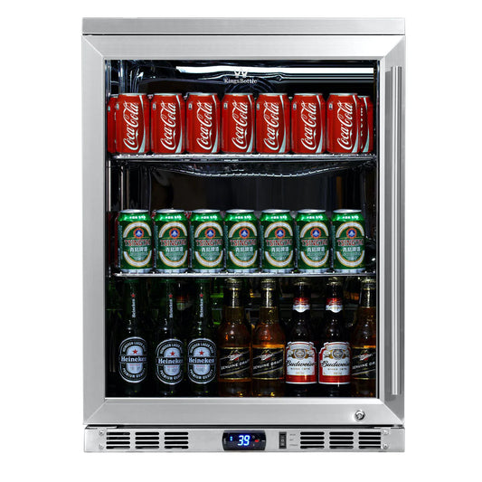 KingsBottle 24 Inch Under Counter Beer Cooler Drinks Stainless Steel