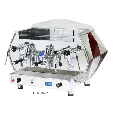 La Pavoni 2 group Volumetric Commercial Espresso Machine DIA 2V-R/B